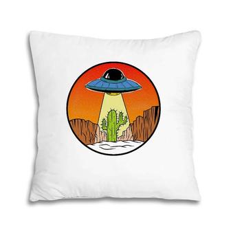 Aliens Unidentified Flying Object Area-51 Ufo Cactus Pillow | Mazezy