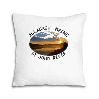 Allagash Maine Sunrise Moosetown Pillow | Mazezy