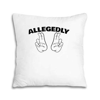 Allegedly Funny Sarcastic Hand Air Quote Tank Top Pillow | Mazezy