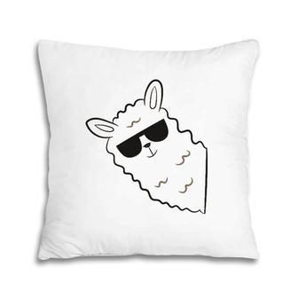 Alpaca Lover Llama With Sunglasses Cute Llama Alpaca Pillow | Mazezy