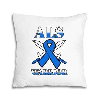 Als Motor Neurone Disease Amyotrophic Lateral Sclerosis Blue Pillow | Mazezy