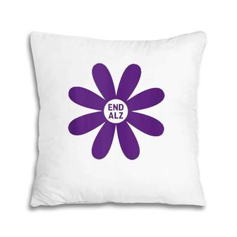 Alzheimer's Awareness Products Purple Flower Endalz End Alz Pillow | Mazezy