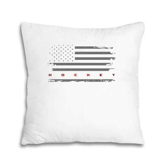 American Flag Hockey Apparel - Hockey Pillow | Mazezy