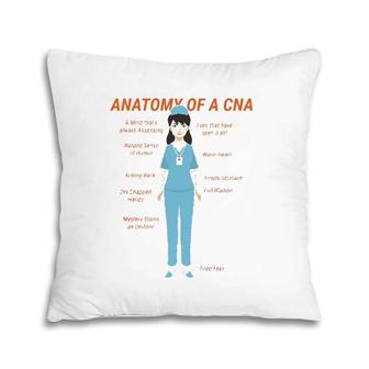 Anatomy Of A Cna Awesome Nursing Assistant Nurse Medical Pillow | Mazezy