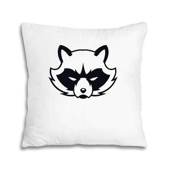 Angry Raccoon Face Graphic Pillow | Mazezy