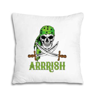Arrrish Irish St Patrick's Day Funny Pirate Men Women Pillow | Mazezy