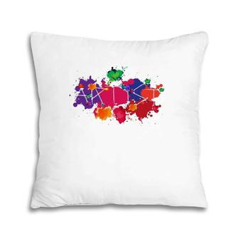 Artist Paint Brush Art Color Splash Funny Gift Pillow | Mazezy