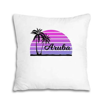 Aruba Souvenirpalm Sun Beach Waves Pillow | Mazezy