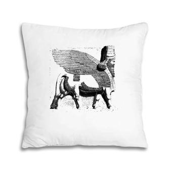 Assyrian Winged Bull Lamassu Iraq Iran Souvenir Gift Pillow | Mazezy CA