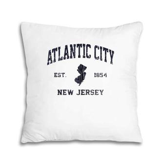 Atlantic City New Jersey Nj Vintage State Athletic Style Zip Pillow | Mazezy