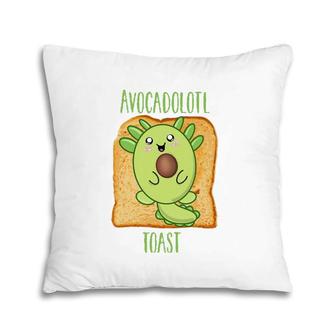 Avocado Axolotl Avocadolotl Toast Food Pillow | Mazezy