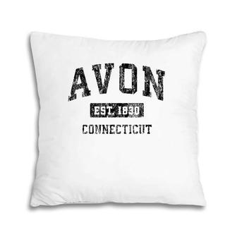 Avon Connecticut Ct Vintage Sports Design Black Design Pillow | Mazezy