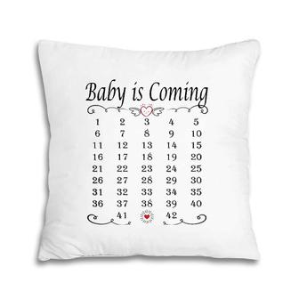 Baby Is Coming Calendar Pregnancy Memory Funny Announcement Pillow | Mazezy