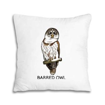 Barred Owl Bird Lover Pillow | Mazezy
