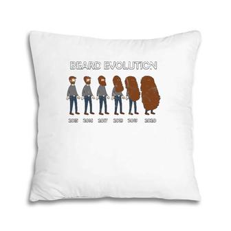 Beard Evolution History Of Bearded Men Gift Pillow | Mazezy