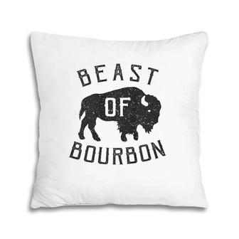 Beast Of Bourbon Drinking Whiskey Bison Buffalo Party Pillow | Mazezy UK