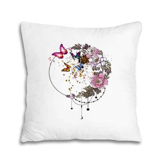 Beautiful Butterfly With Flower Pillow | Mazezy AU