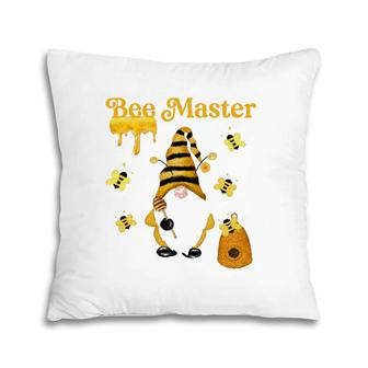 Bee Master Funny Gnome Beekeeper Bee Whisperer Gift Pillow | Mazezy
