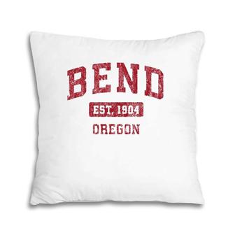 Bend Oregon Or Vintage Sports Design Red Design Pillow | Mazezy