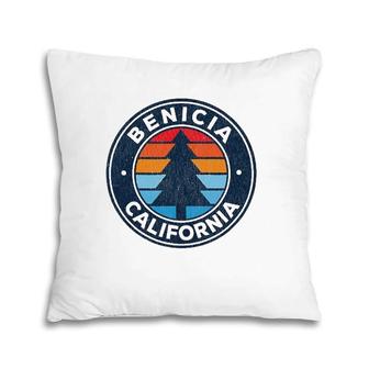Benicia California Ca Vintage Graphic Retro 70S Pillow | Mazezy