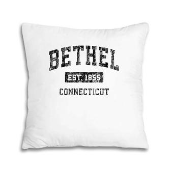 Bethel Connecticut Ct Vintage Design Black Design Pillow | Mazezy DE