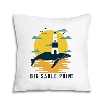 Big Sable Point Lighthouse Lake Michigan Light Ludington Pillow | Mazezy