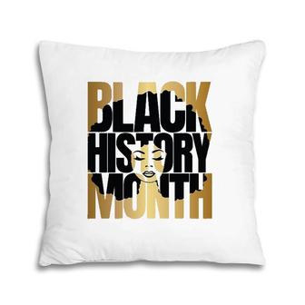 Black History Month Melanin Diversity Afro Queen Pillow | Mazezy