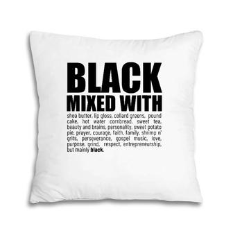 Black Mixed With Proud Expressions Pillow | Mazezy
