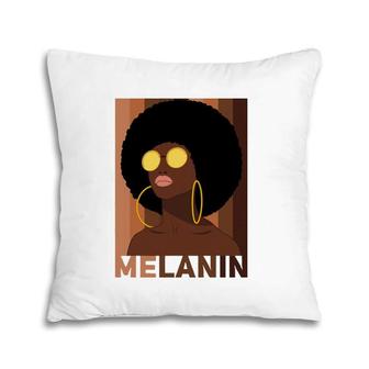 Black Pride History Month Apparel African American Afro Lady Pillow | Mazezy