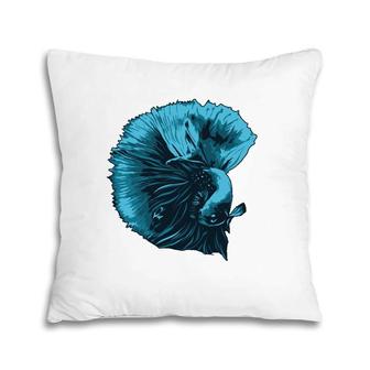 Blue Betta Fish And Siamese Fighting Fish Aquarium Owner Pillow | Mazezy