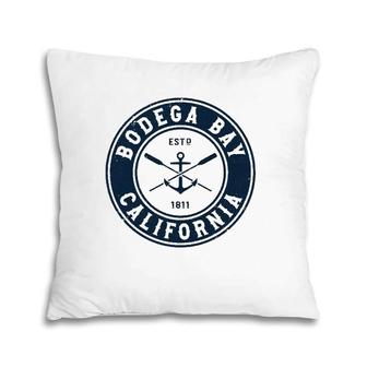 Bodega Bay California Ca Vintage Boat Anchor & Oars Pillow | Mazezy