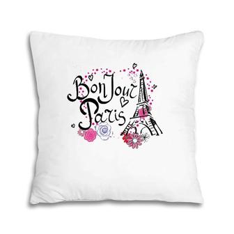 Bonjour Paris Eiffel Tower, Love Paris,Teen French Pillow | Mazezy
