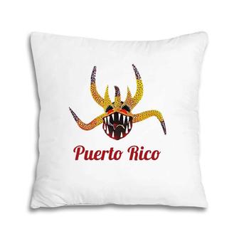 Boricua Puerto Rico Salsa Plena Vejigante Fiesta Patronales Pillow | Mazezy DE
