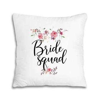 Bride Squad Wedding Gift For Bridesmaid Bridal Shower Pillow | Mazezy