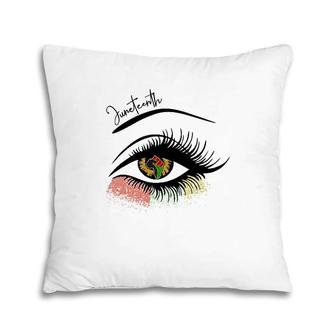 Bright Eyes Juneteenth Juneteenth Eye African American Pillow | Mazezy