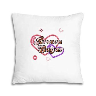 Brown Suga Heart Neon Premium Pillow | Mazezy