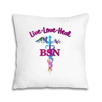 Bsn Registered Nurse Live Love Heal Graduation Appreciation Zip Pillow | Mazezy