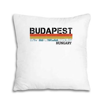 Budapest Retro Vintage Stripes Gift Pillow | Mazezy