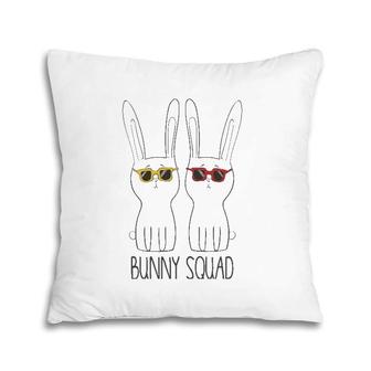 Bunny Squad Funny Cute Pet Rabbit Lover Pillow | Mazezy