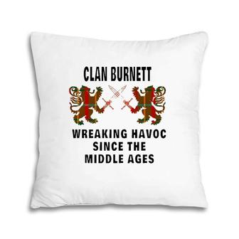 Burnett Scottish Clan Family Kilt Tartan Lion Pillow | Mazezy