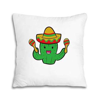 Cactus With Sombrero Cinco De Mayo Mexican Cactus Pillow | Mazezy