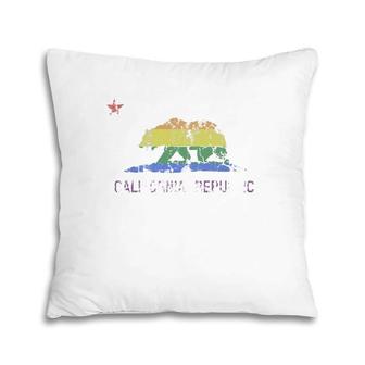 California Lgbt Gay Lesbian Pride Flag Gift Pillow | Mazezy