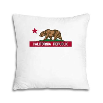 California Republic State Flag Cali Life I Love Ca Pillow | Mazezy