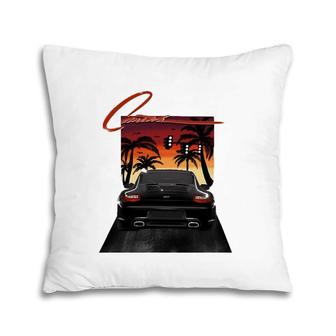Car Into Sunset Palm Trees Pillow | Mazezy