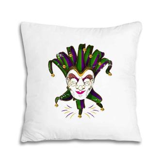 Carnival Parade Jester Hat Costume Gift Mardi Gras Pillow | Mazezy CA