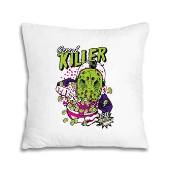 Cereal Killer Horror Movies True Crime And Cereal Lovers Premium Pillow | Mazezy
