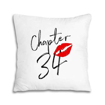 Chapter 34 Years Lips Love 34Th Birthday Born In 1987 Ver2 Pillow | Mazezy