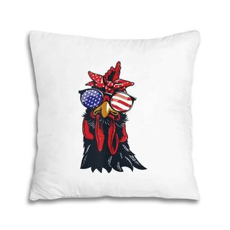 Chicken 4Th Of July Women Chicken-Lover American Flag Pillow | Mazezy