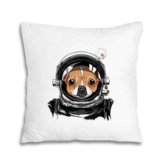 Chihuahua Dog Astronaut Space Exploration Astronomy Lover Pillow | Mazezy