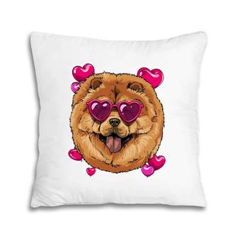 Chow Chow Valentines Day Heart Dog Lover Pillow | Mazezy
